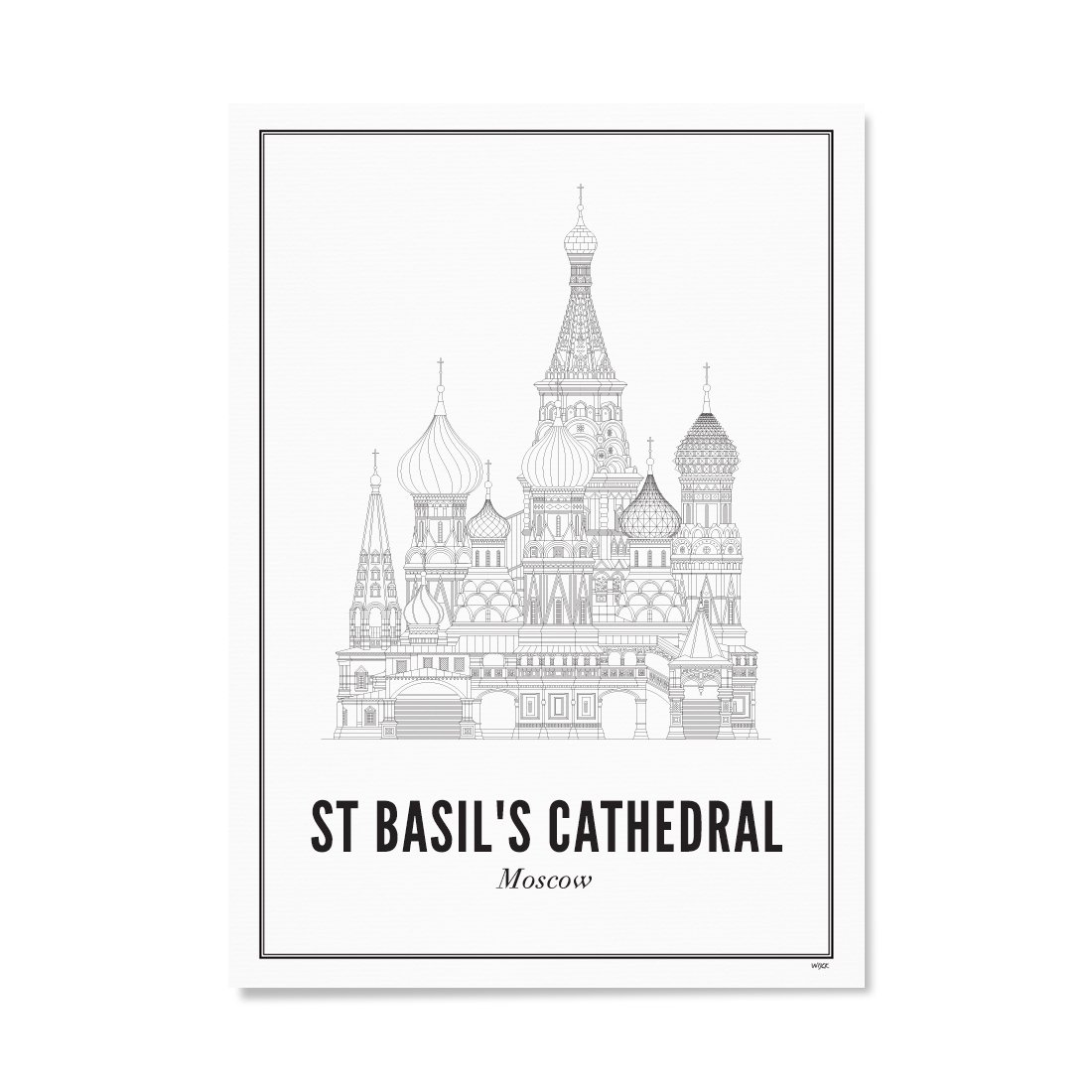 Poster van Moskou - Basiliuskathedraal | WIJCK. 
